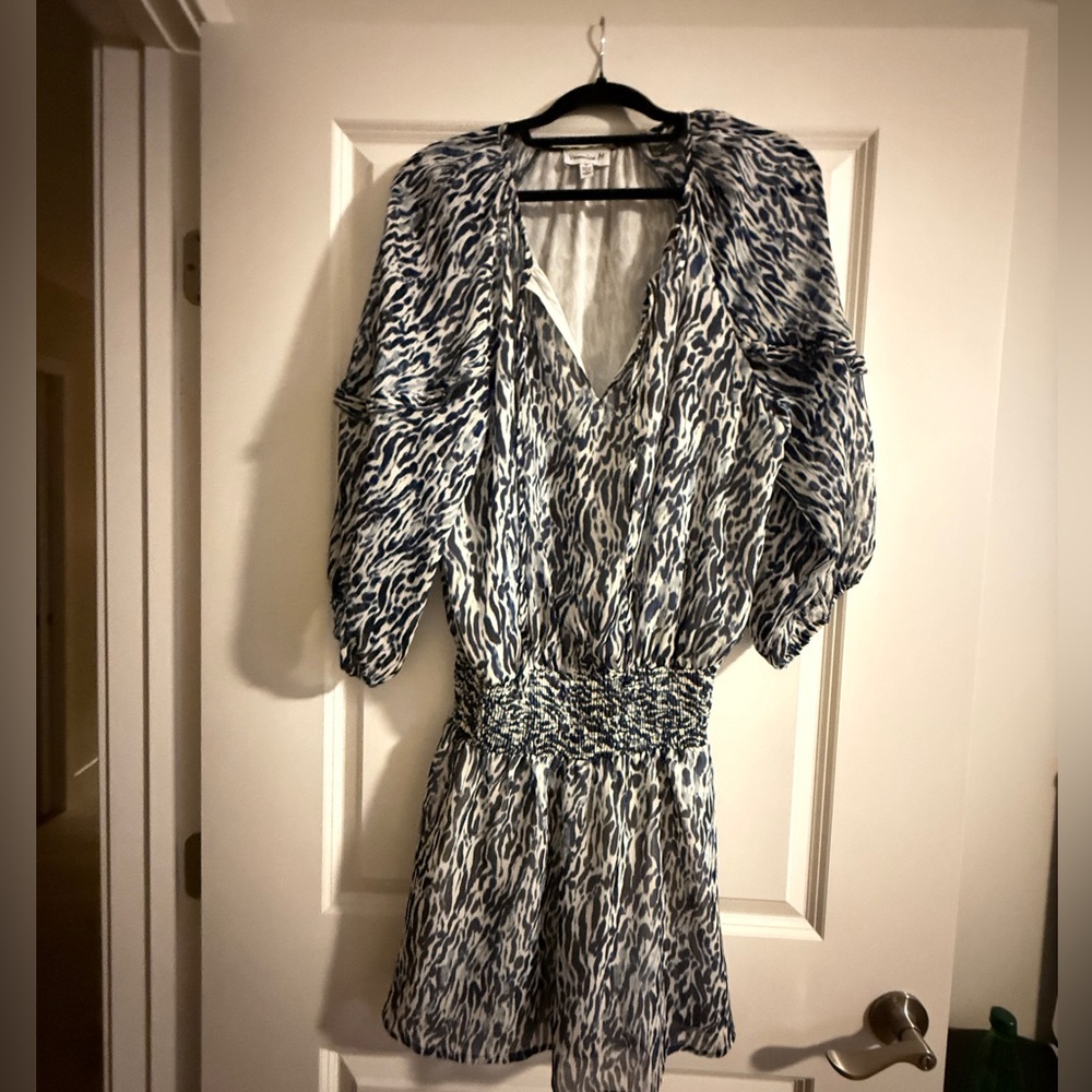 Veronica M Elegant Blue and White Dress